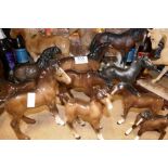 Quantity of Beswick and other model horses