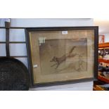 Two fox and hunting scene pictures
