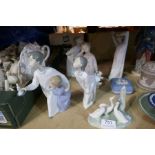 Lladro figure of a military gent, other Lladro figures, Nao and Wedgwood