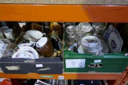 Two boxes of sundry including china and glass