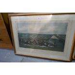Two similar reproduction horse racing prints of Epsom