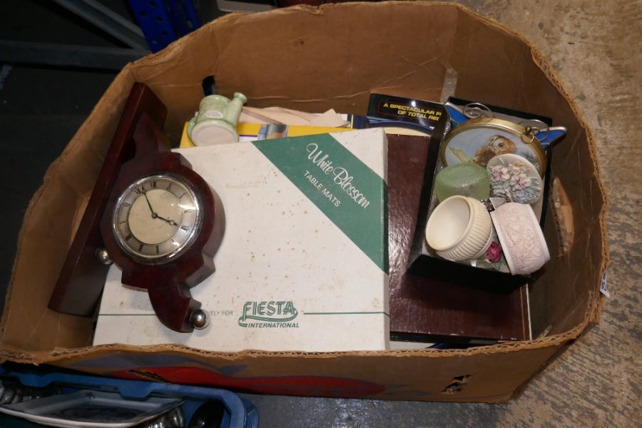 Four boxes of various collectables, including china, jugs, mugs, etc - Image 4 of 4