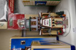 Lemax; 'A North Pole Observatory' display, two wall hanging models and one other