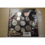 A 2009 United Kingdom Brilliant uncirculated coin collection, including a Kew Gardens 50 pence piece