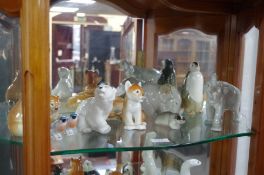 A quantity of Lomonosov animal figures and others made in USSR