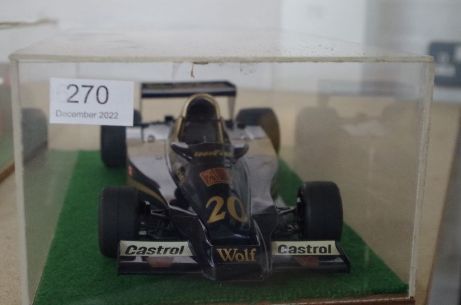 Tamiya; a 1:12 scale Walter Wolf Racing Formula One car, in perspex case - Image 3 of 4