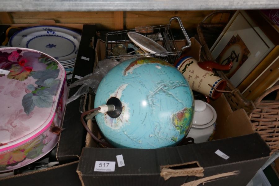 A shelf of sundry, including china, glass, metalware, etc and a small collection of Britain's figure - Image 3 of 5