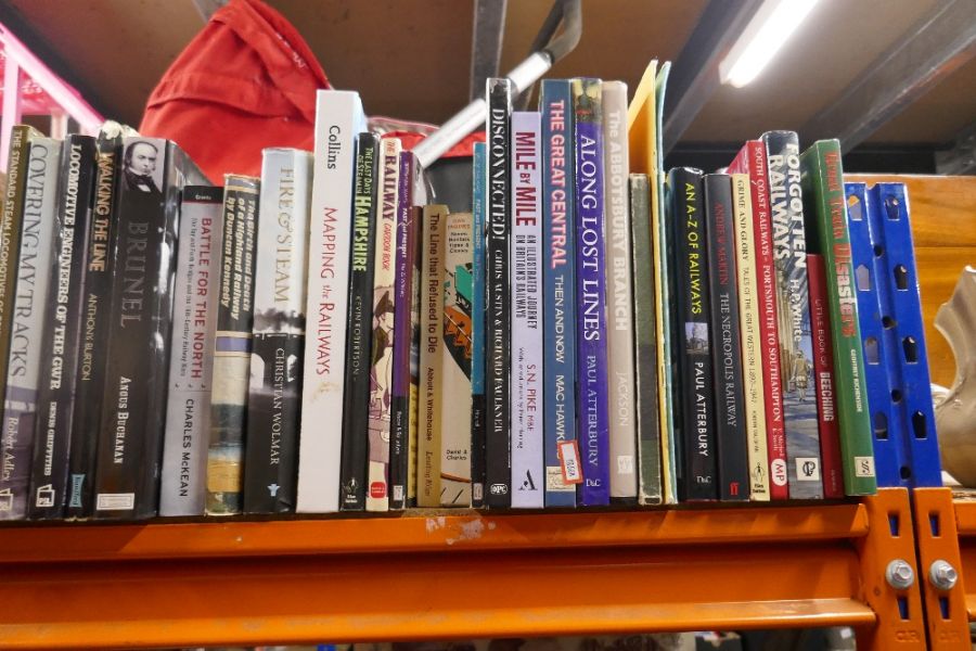 A large selection of railway books, mostly hardbacks
