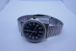 Gent's stainless steel "CWC" military wristwatch, numbered to reverse 6645-99. 541-5317. 4710/80, on