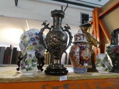 A set of various oriental ceramics, lamps, pictures etc