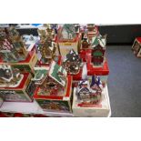 Lemax; 5 various Christmas displays including 'Santa's Cabin' and 'Grand Hotel'