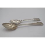 Silver spoons, one an Edwardian serving spoon, Sheffield 1909 Joseph Rodgers and Sons, the other, Vi