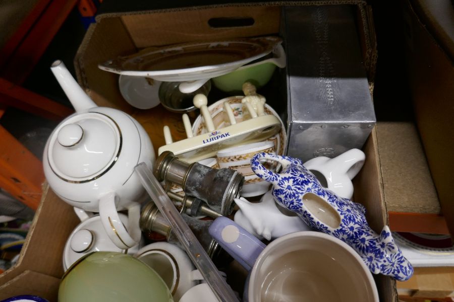 A box of mixed ceramics and glass incl. Lurpak collectables etc - Image 2 of 2