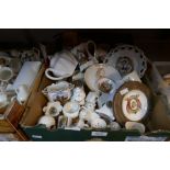 Two cartons of crested china and similar