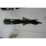 Niana Tillen; A Balinese carved figure of a Goddess, 31cm