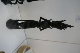 Niana Tillen; A Balinese carved figure of a Goddess, 31cm