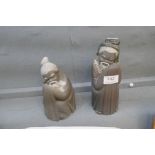 Two Lladro Gres figures of Chinese mere