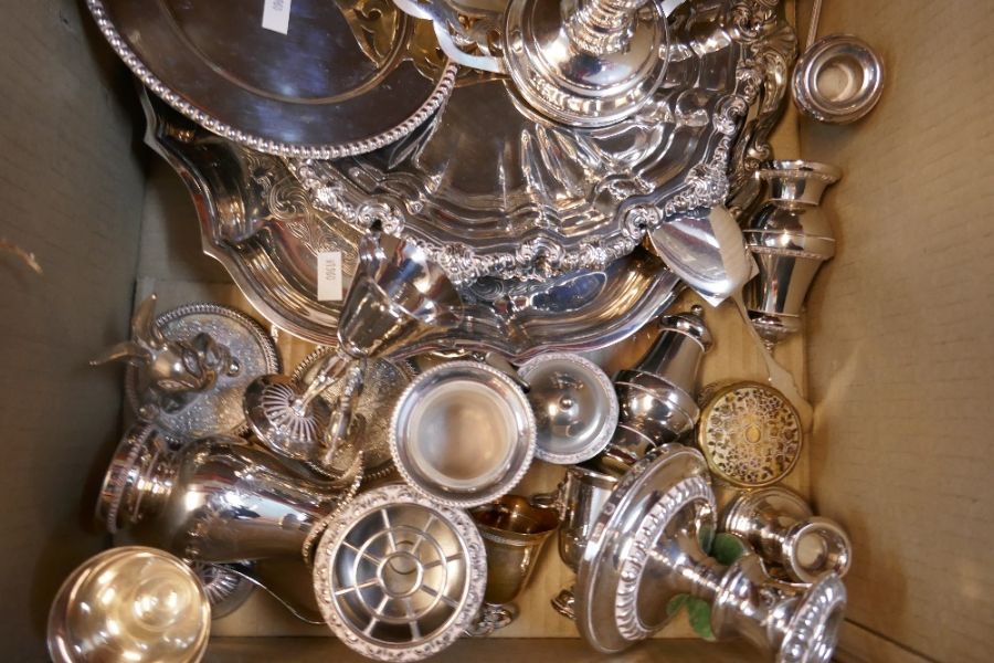 A box of various silver plate items - Image 2 of 2