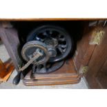 A vintage cased sewing machine