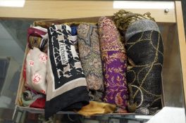 A quantity of vintage scarves and Pashmina