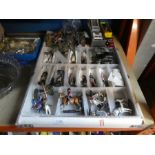 A selection of metal model figures, some being Del Prado, some being head