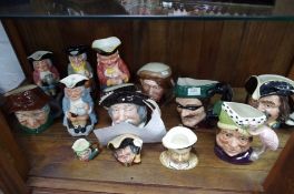 Royal Doulton character jugs and others to include Toby jugs, 13
