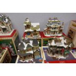 Lemax; 9 Various Christmas model displays to include 'Beersmiths Row' and 'Wilsons Homestead'