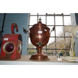 A Copper two handled urn shaped Samovar