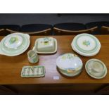 A quantity of Clarice Cliff Honeydew china and two other Clarice Cliff items