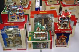 Lemax; 6 various Christmas displays to include 'Beersmith Row' and 'Watch and Clock Shop'