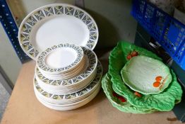 Mixed china to include teaware and a small quantity of Wedgwood 'Diamond'