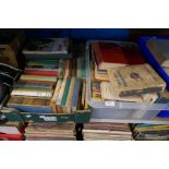 Three cartons of books, mainly 'Biggles', and others