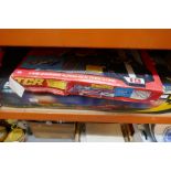 A Scalextric set, wrong cars, die cast vehicles and sundry