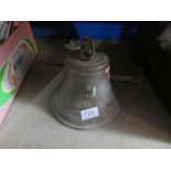 A ship's bell inscribed 'World Chef' made for Worldwide Shipping Inc 1969