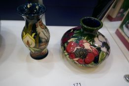 Two small modern Moorcroft vases, 2002 and 2005