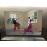 Barbara Berkowitz, figural photographic print with two dancers, signed in pencil, mounted on