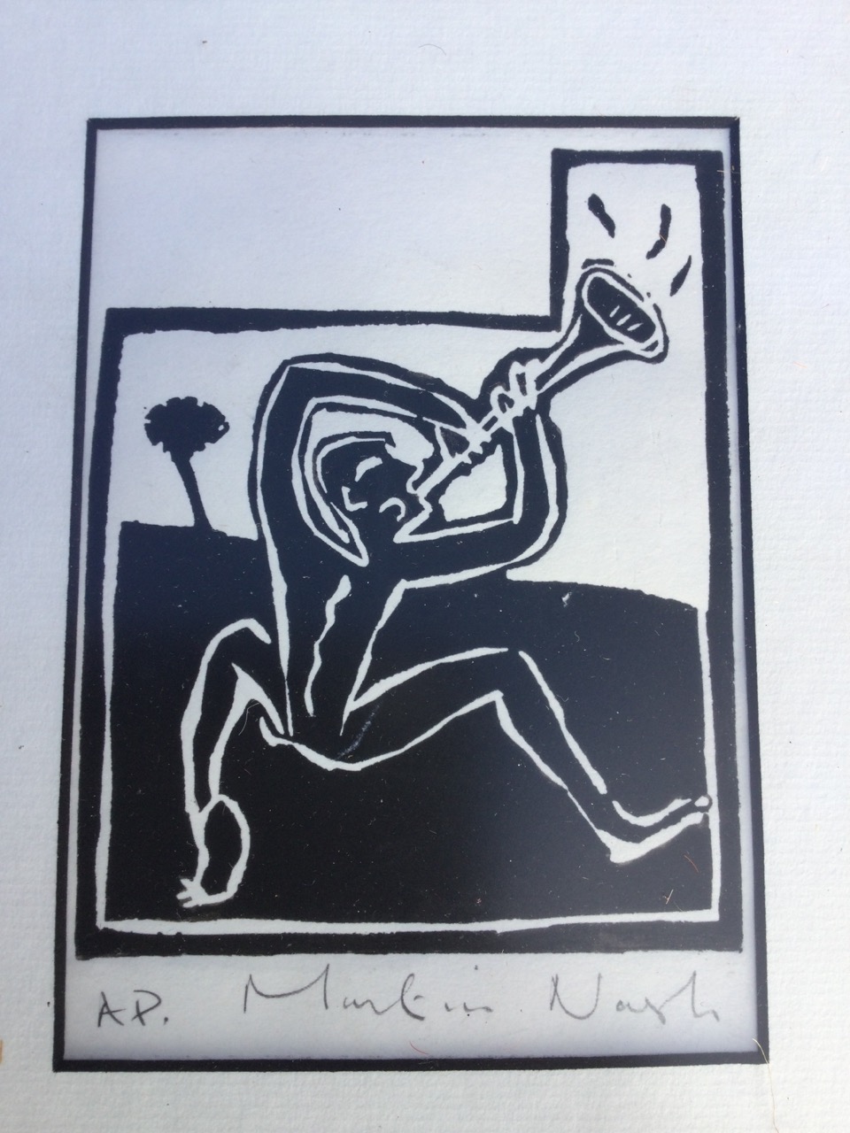 Martin Nash, monochrome artists proof prints, cellist & trumpeter, signed in pencil on margin, - Image 3 of 3