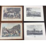 A pair of oak framed rural prints published by Lipschitz titled A Kentish Farmyard & A Glimpse of an