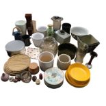 Miscellaneous ceramics & glass including vases, ornaments, stoneware, a set of Danish Mepal bowls,