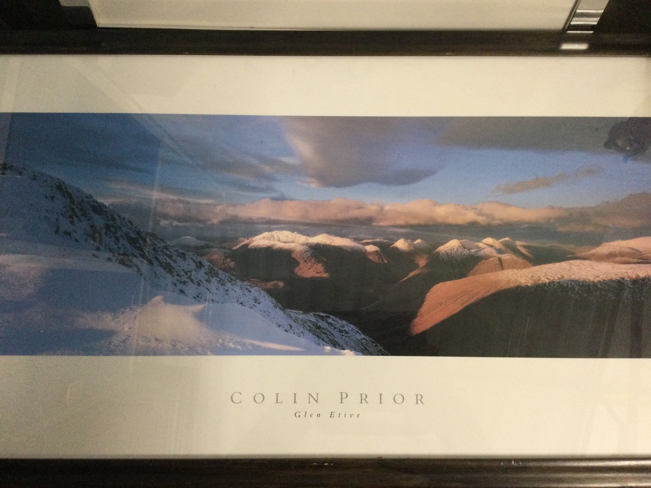 A contemporary art print with goldfish and wide mount in chromed frame; and a Colin Prior Scottish - Image 2 of 3