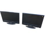 Two Toshiba 28in flatscreen TVs. (2)