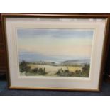 Fred Stott, numbered lithographic print of Berwick upon Tweed, signed in pencil on margin, mounted &
