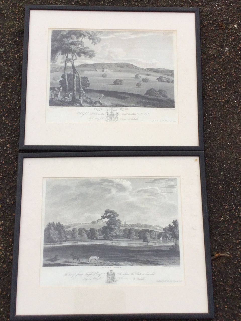 A pair of oak framed rural prints published by Lipschitz titled A Kentish Farmyard & A Glimpse of an - Image 3 of 3