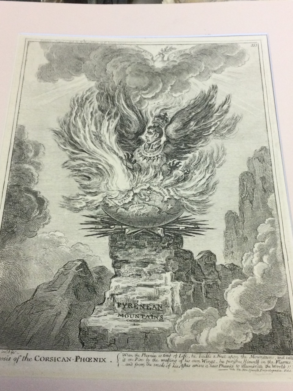 James Gilray, print originally published in 1808, this from the Bohn 1852 edition, Apotheosis of the