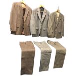 Two Simpsons of Piccadilly wool tweed Daks check suits; and another in Prince of Wales worsted