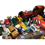 A 10in American tinplate clockwork car; and a collection of miscellaneous Matchbox vehicles - racing