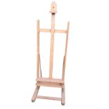 A contemporary Italian Mabel beech framed artists easel, the sliding adjustable frame with brass