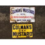 A rectangular enamelled advertising sign - Eat Colman’s Mustard with Our Noted Cooked Meats, Pies,