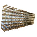 Two rectangular wine racks, each designed to take 48 bottles. (32in x 23.5in) (2)