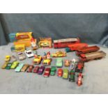 A collection of Corgi, Dinky, Matchbox and Husky toy vehicles including a Dinky Auto Service